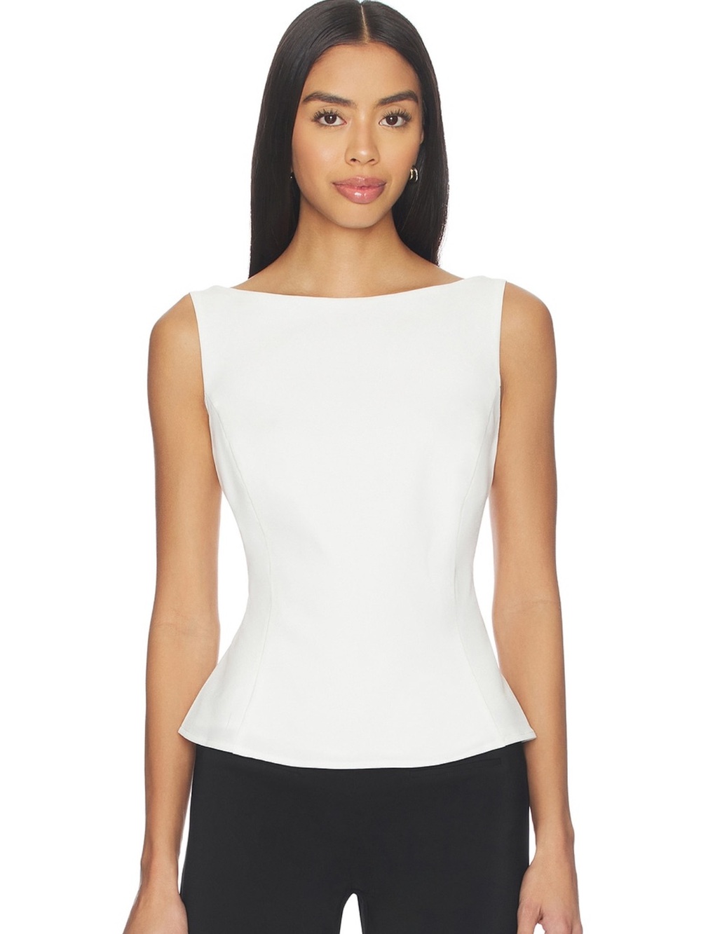 Revolve More to Come Jaden White Tie Back Tank Top size S NWT